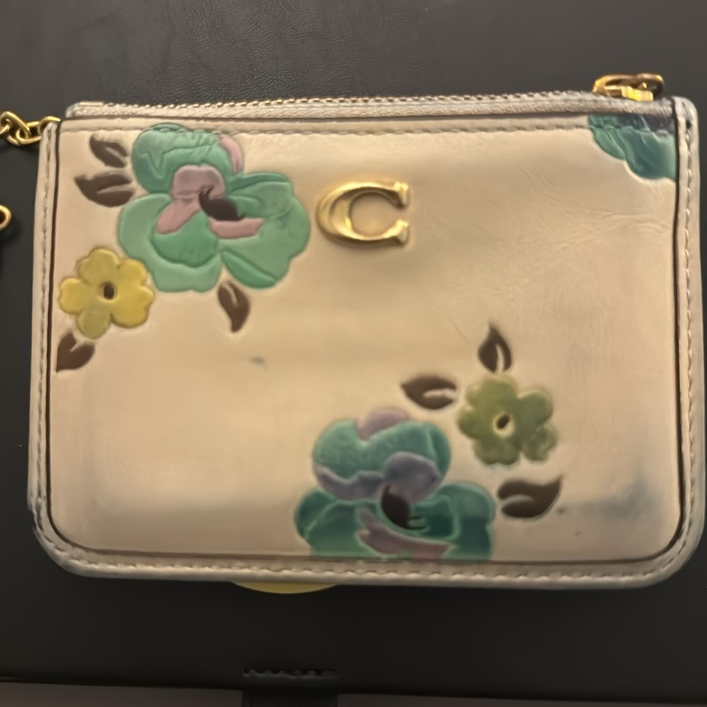 COACH wallet small used flowers